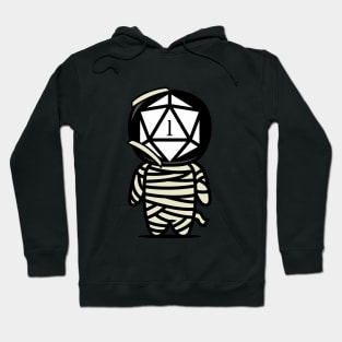 Funny Critical Fail Polyhedral D20 Dice Mummy Hoodie